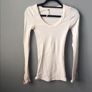 Free People waffle knit top